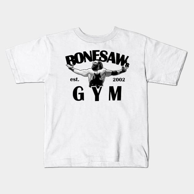 Bonesaw's Gym Kids T-Shirt by red-leaf